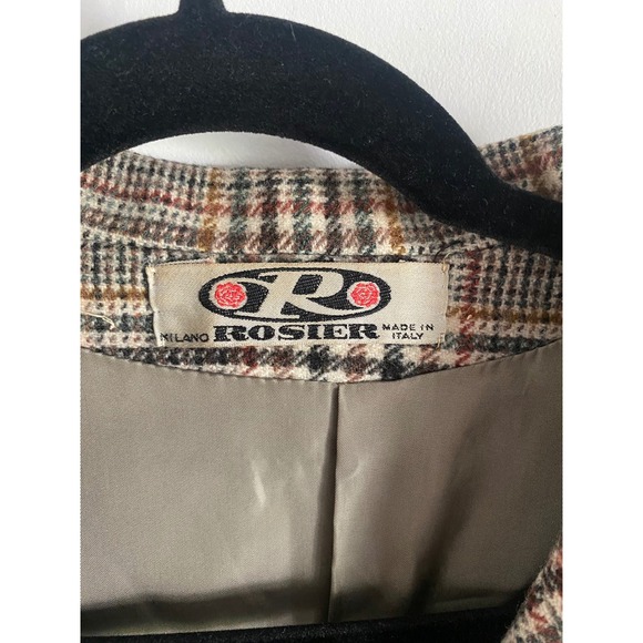 Rosier Milano Italy Womens Plaid Double Breasted Blazer Jacket - Picture 2 of 10